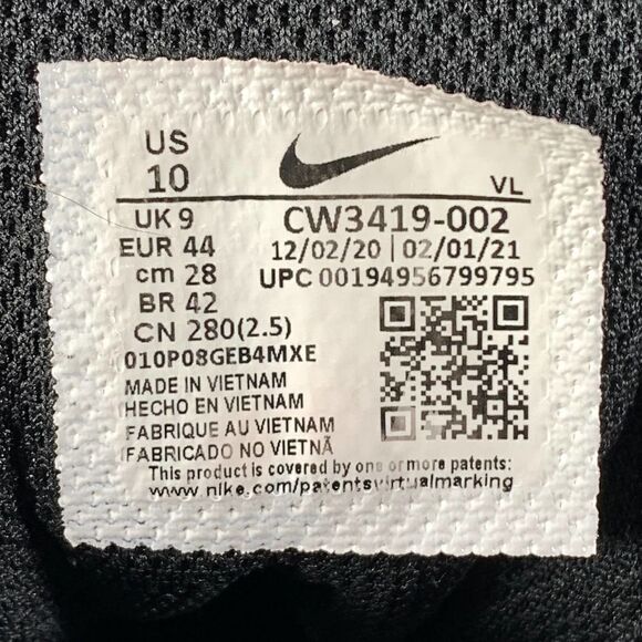 NIKE ZOOM WINFLO 8 Men`s Size 10 - Black Running Shoes Sneakers CW3419-002 main image 7